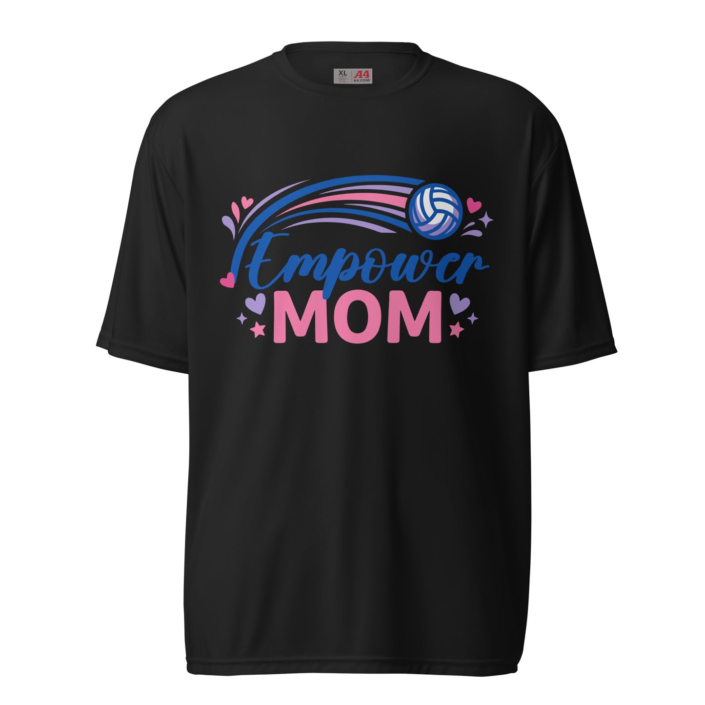 Active | Moisture Wicking Shirt | Empower Volleyball Club | Mom Crest Logo