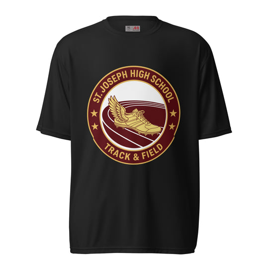 Active | Moisture Wicking Shirt | St. Joseph High School - Track & Field | Badge Logo