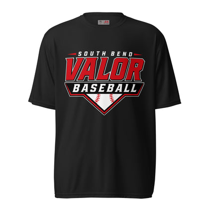 Active | Moisture Wicking Shirt | South Bend Valor Baseball | Vanguard Logo