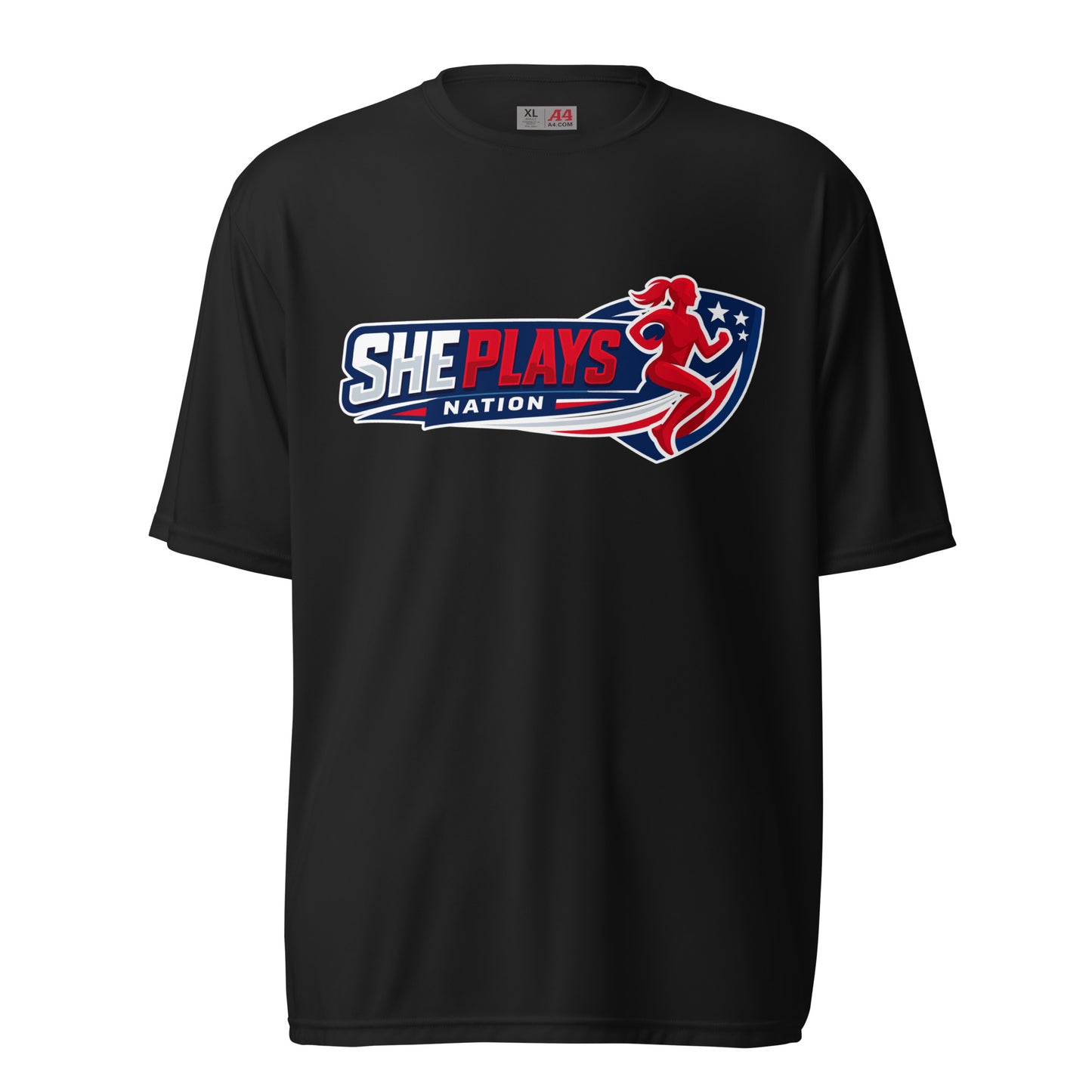 Active | Moisture Wicking Shirt | She Plays Nation | Crest Logo