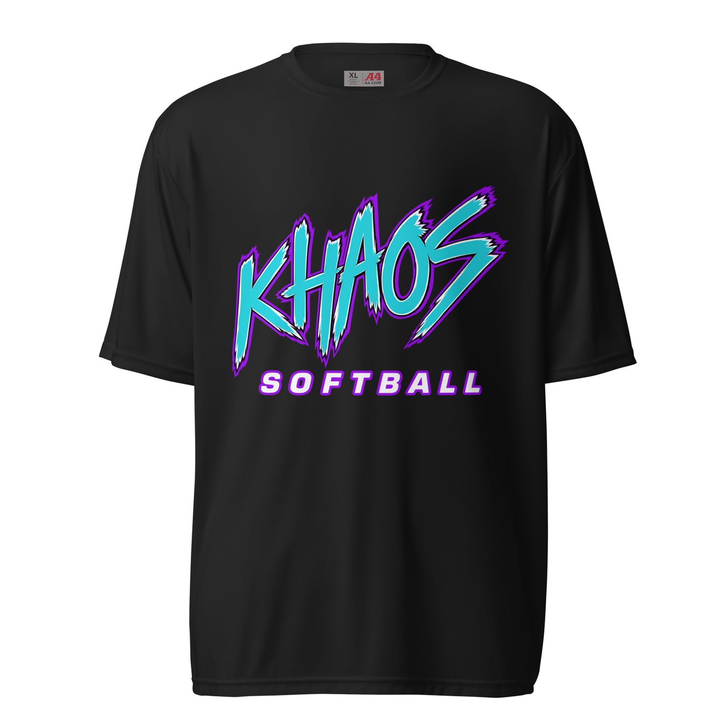 Active | Moisture Wicking Shirt | Khaos Softball | Atlhetics Logo