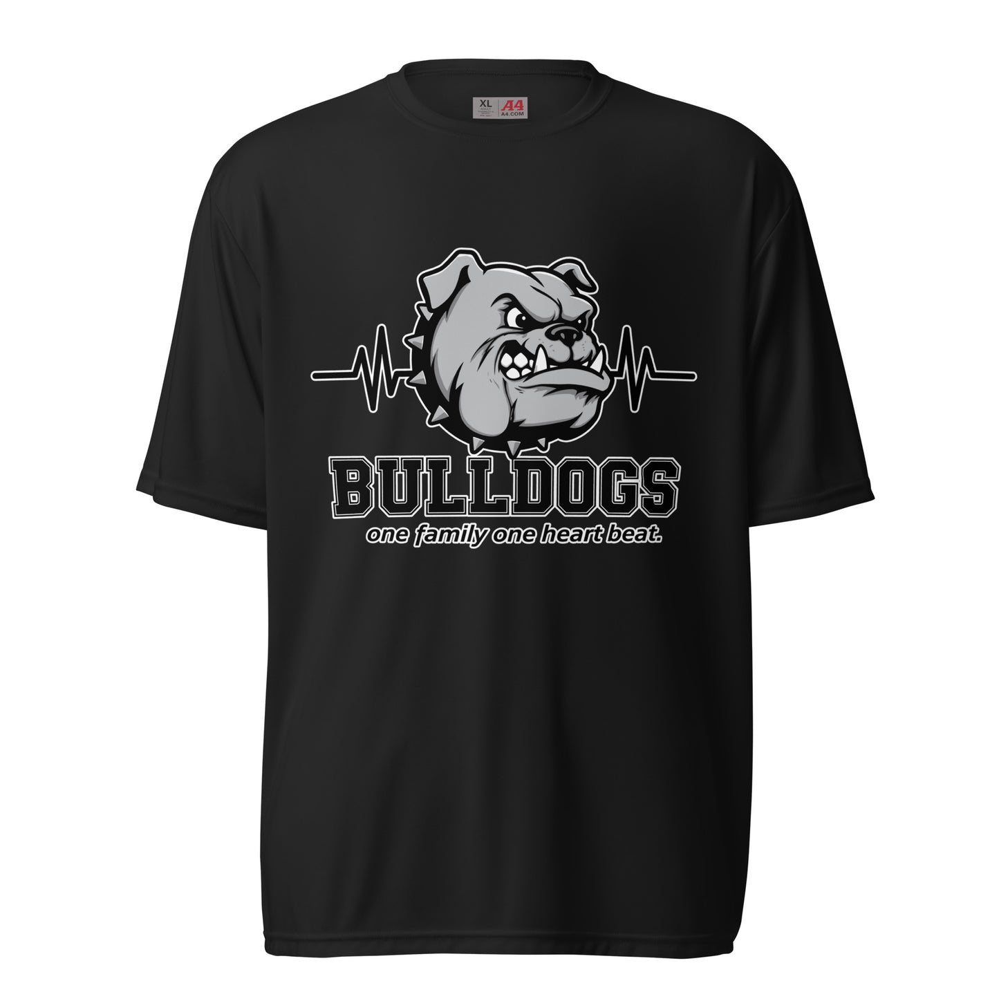 Active | Moisture Wicking Shirt | Celina Recreational Football Black | Bulldogs Crest Logo