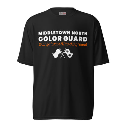 Active | Moisture Wicking Shirt | Orange Wave Marching Band | Modern Script Logo
