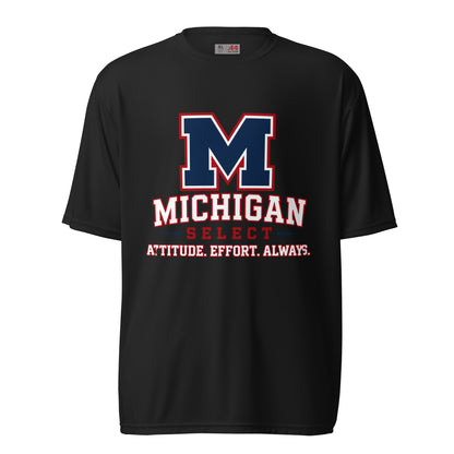 Active | Moisture Wicking Shirt | Michigan Select Baseball | Crest Logo