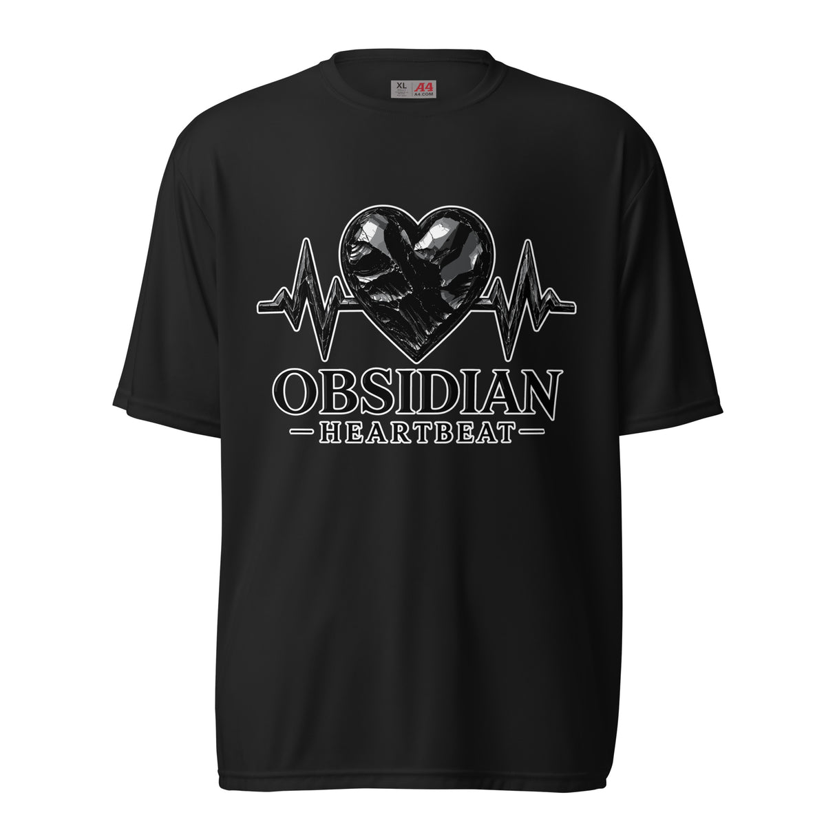 Active | Moisture Wicking Shirt | Obsidian Heartbeat | Pulse Athletics Logo