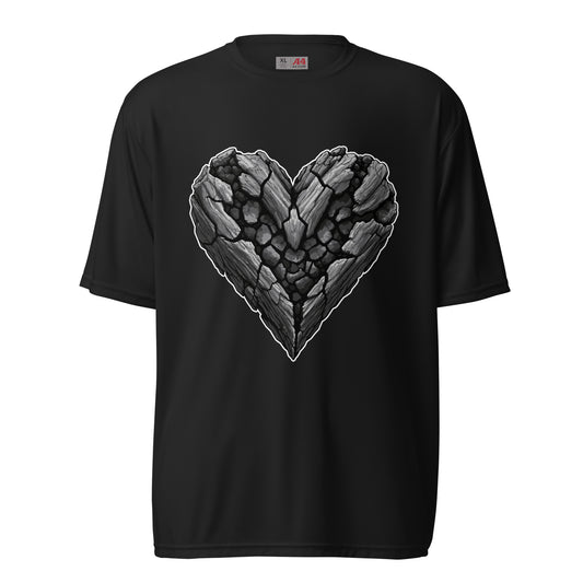 Active | Moisture Wicking Shirt | Obsidian Heartbeat | Emblem Logo