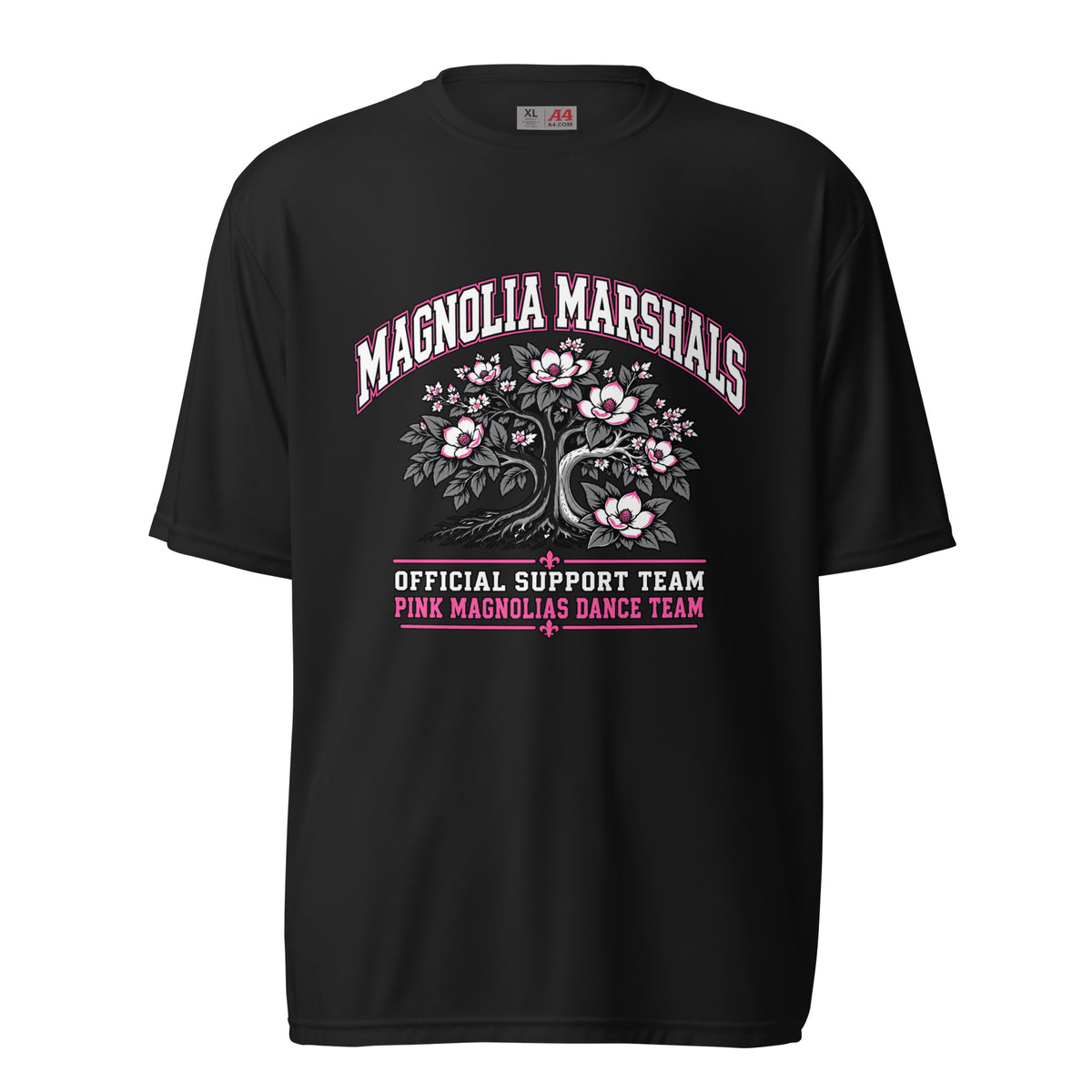 Active | Moisture Wicking Shirt | Pink Magnolias Dance | Crest Logo