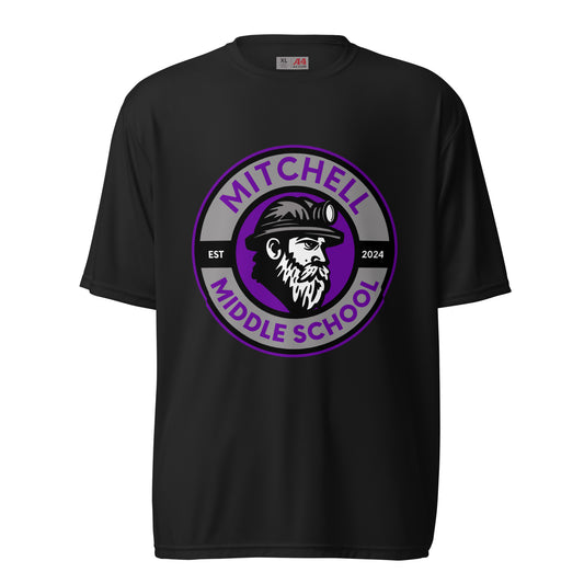 Active | Moisture Wicking Shirt | Mitchell Middle School Softball | Badge Logo