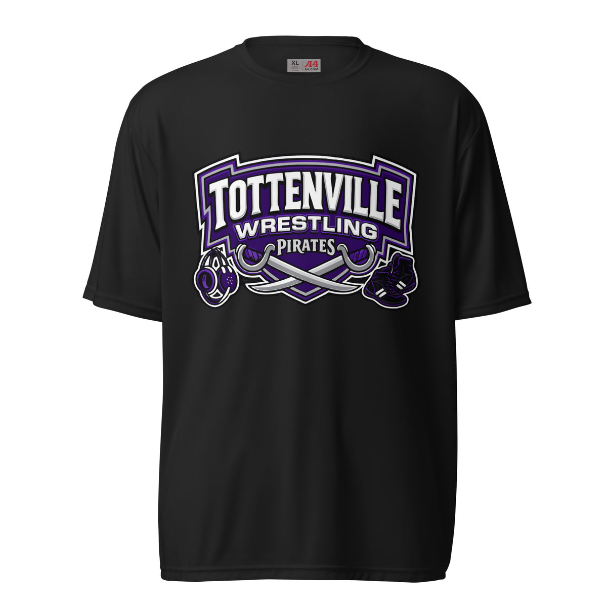 Active | Moisture Wicking Shirt | Tottenville wrestling club | Vanguard Logo