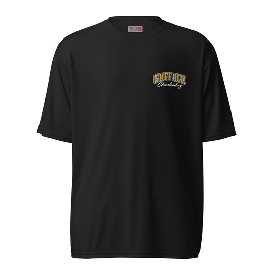 Active | Moisture Wicking Shirt | Suffolk University Cheerleading | Valor Logo