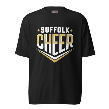 Active | Moisture Wicking Shirt | Suffolk University Cheerleading | Emblem Logo