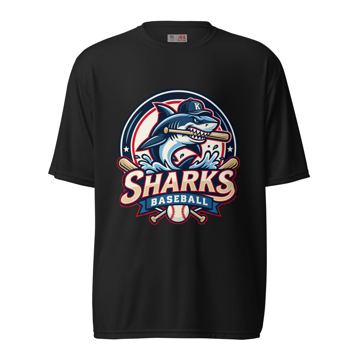 Active | Moisture Wicking Shirt | Sharks Diamond Sports | Emblem Logo