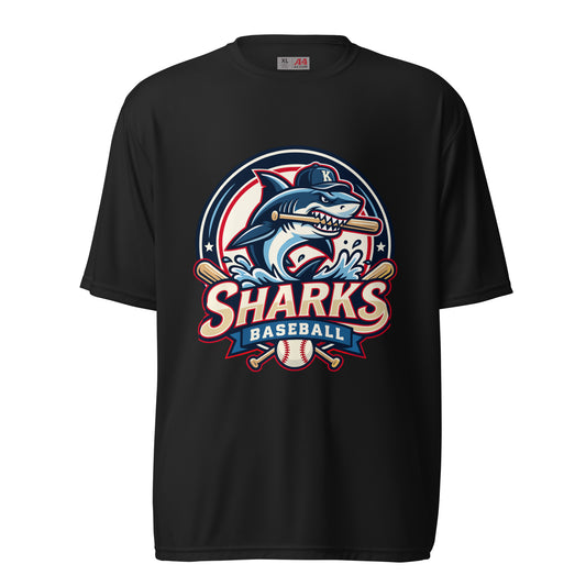 Active | Moisture Wicking Shirt | Sharks Diamond Sports | Emblem Logo