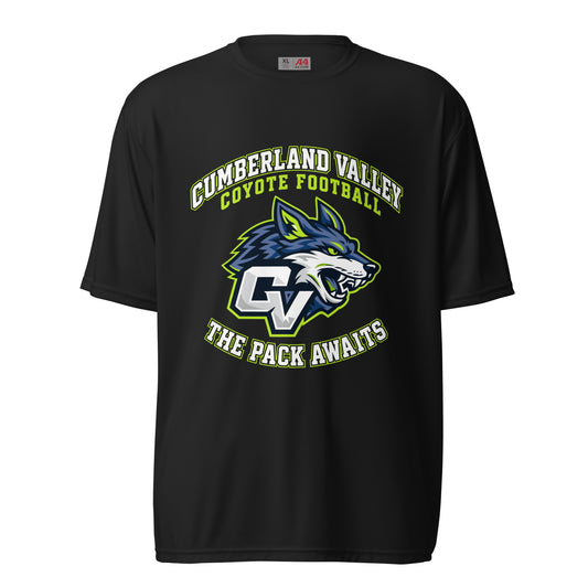 Active | Moisture Wicking Shirt | Cumberland Valley Coyotes Football | Emblem Logo