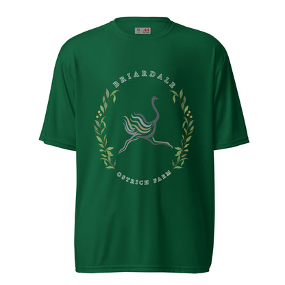 Active | Moisture Wicking Shirt | Briardale Ostrich Farm | Crest Logo