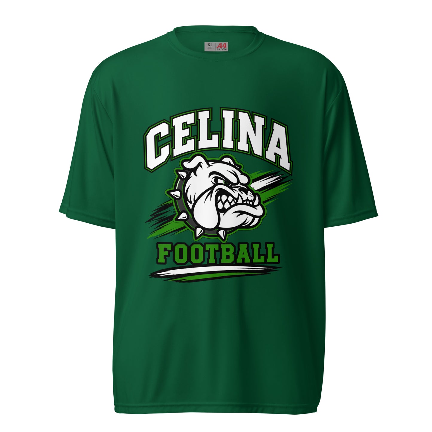 Active | Moisture Wicking Shirt | Celina Black Football | Emblem Logo