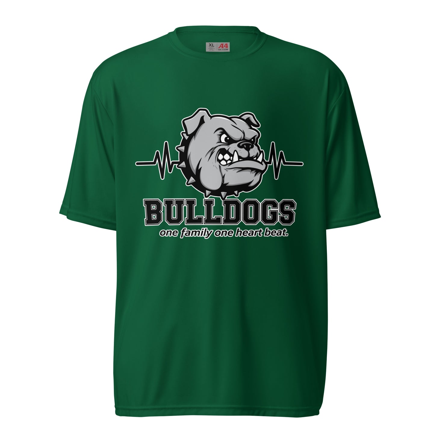 Active | Moisture Wicking Shirt | Celina Recreational Football Black | Bulldogs Crest Logo