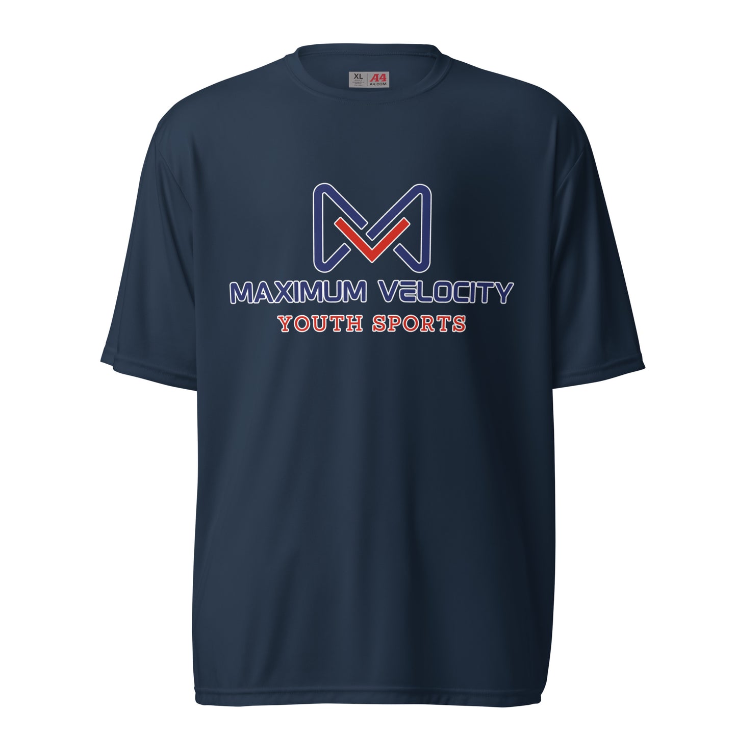 Active | Moisture Wicking Shirt | Maximum Velocity Youth Sports | Emblem Logo
