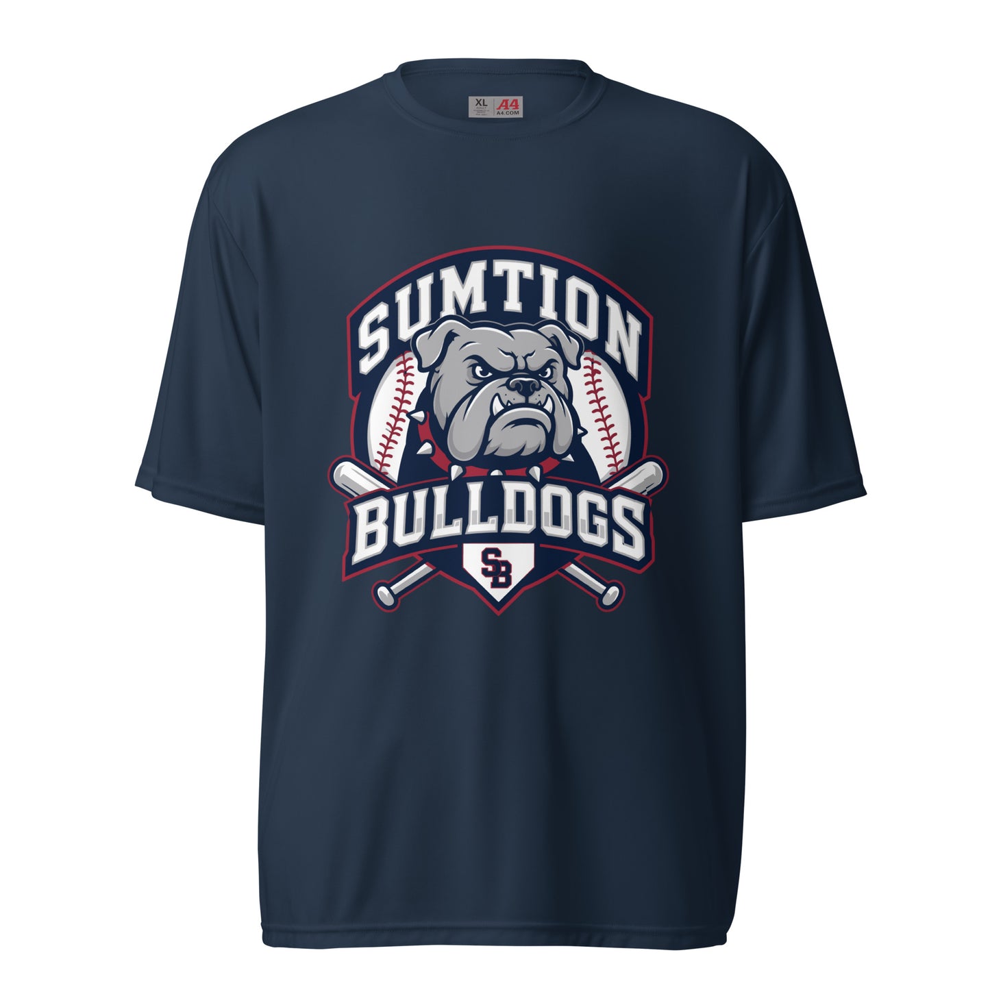 Active | Moisture Wicking Shirt | Sumtion bulldogs | Emblem Logo