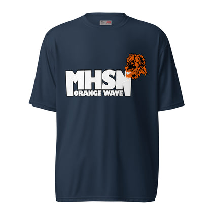 Active | Moisture Wicking Shirt | Orange Wave Marching Band | Crest Logo