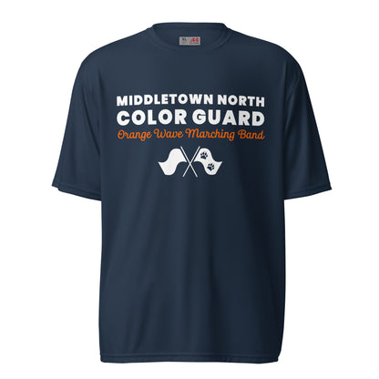 Active | Moisture Wicking Shirt | Orange Wave Marching Band | Modern Script Logo