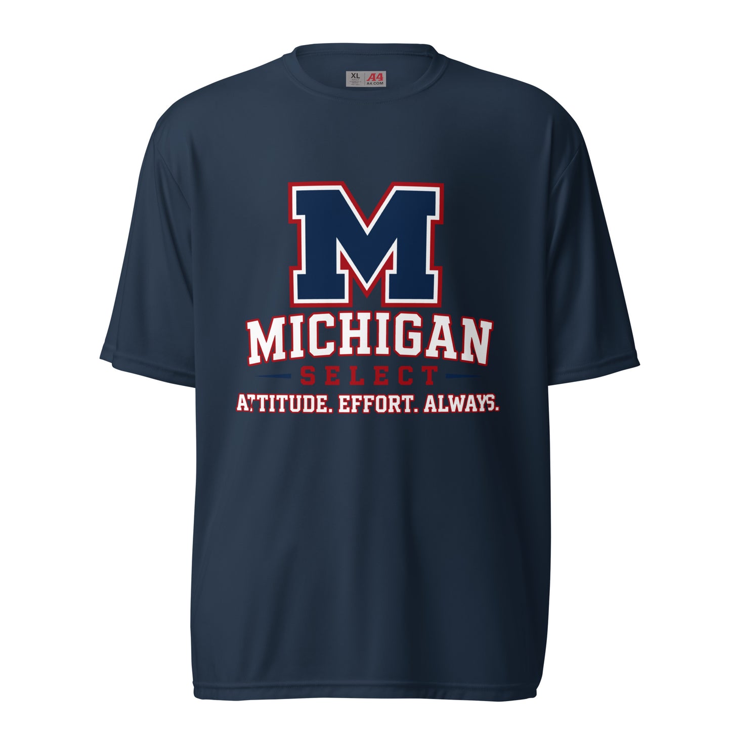 Active | Moisture Wicking Shirt | Michigan Select Baseball | Crest Logo