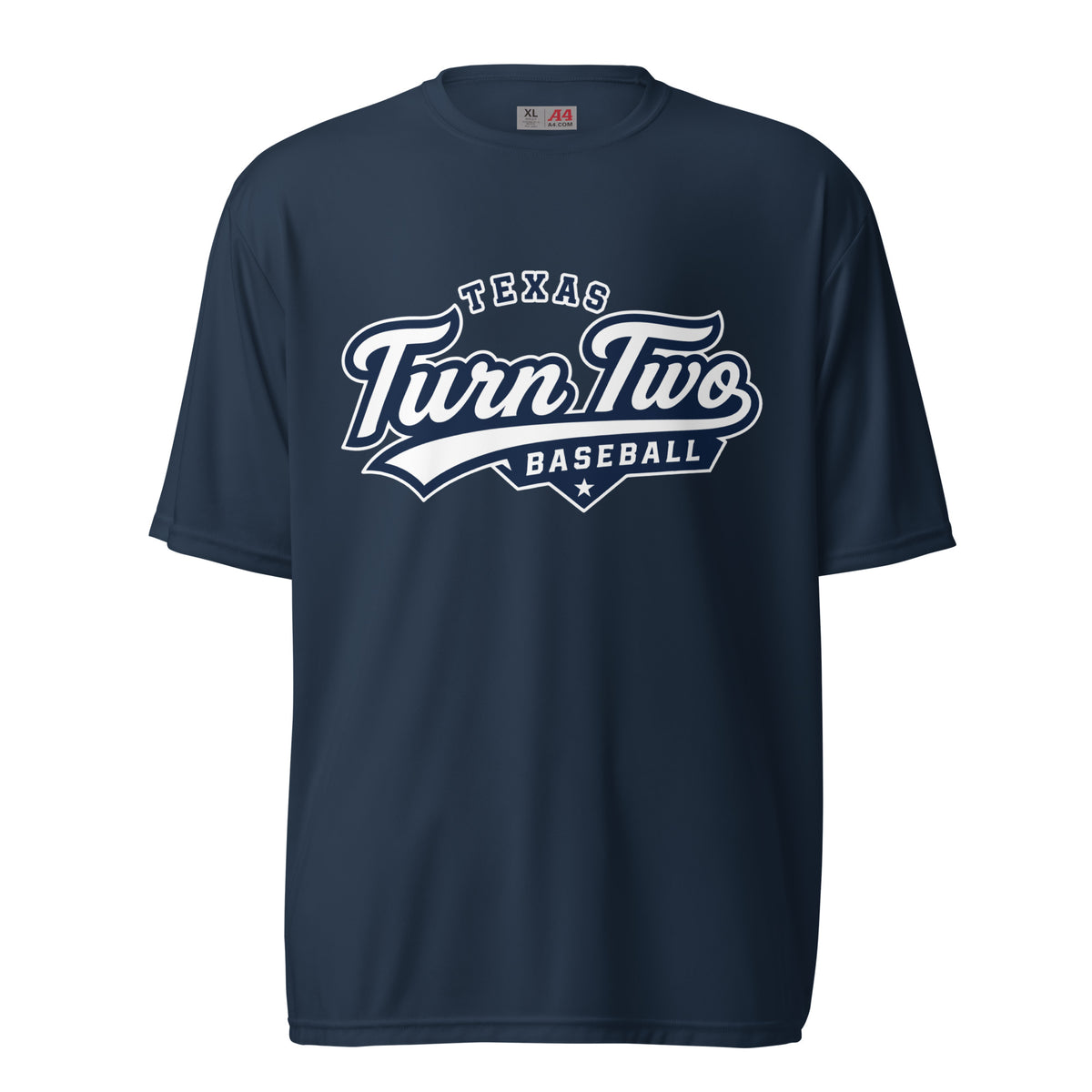 Active | Moisture Wicking Shirt | Texas Turn Two Baseball | Athletics Logo
