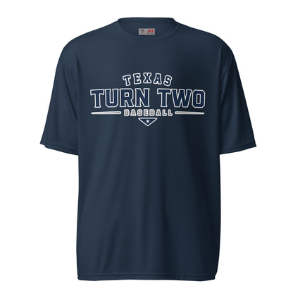 Active | Moisture Wicking Shirt | Texas Turn Two Baseball | Modern Script Logo