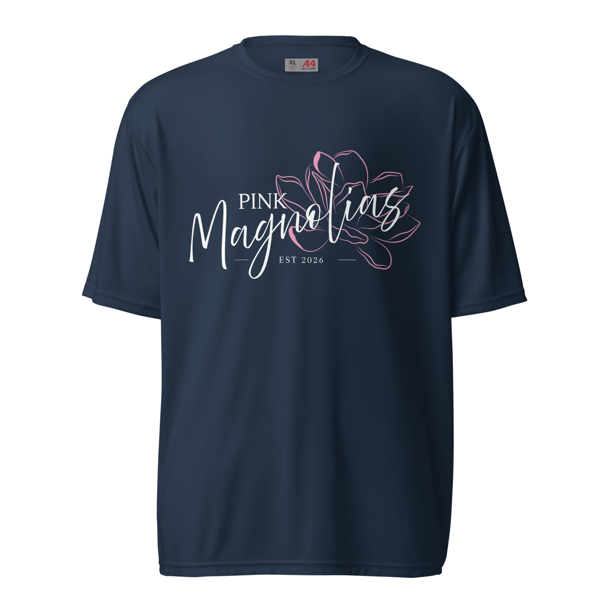 Active | Moisture Wicking Shirt | Pink Magnolias Dance | Modern Script Logo