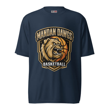 Active | Moisture Wicking Shirt | Mandan Dawgs Basketball | Shield Logo