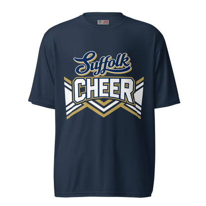 Active | Moisture Wicking Shirt | Suffolk University Cheerleading | Vanguard Logo