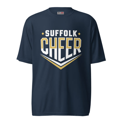 Active | Moisture Wicking Shirt | Suffolk University Cheerleading | Emblem Logo