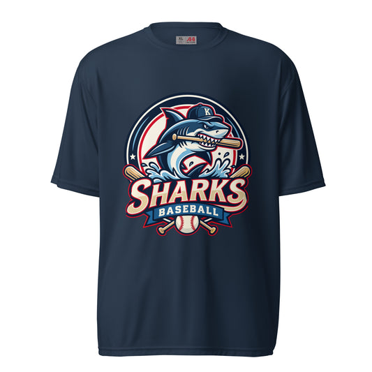 Active | Moisture Wicking Shirt | Sharks Diamond Sports | Emblem Logo