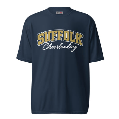 Active | Moisture Wicking Shirt | Suffolk University Cheerleading | Valor Logo