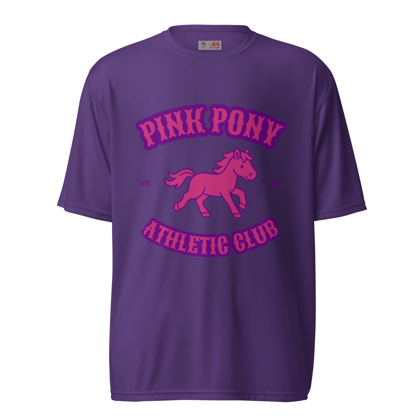 Active | Moisture Wicking Shirt | Pink Pony Athletic Club | Crest Logo