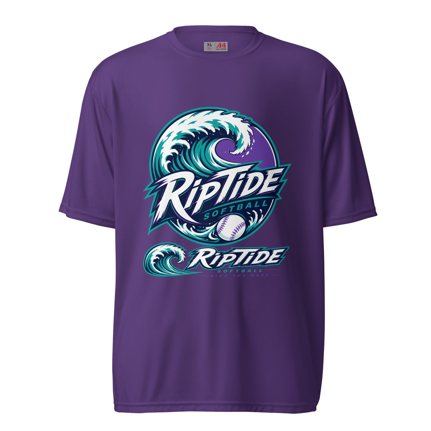 Active | Moisture Wicking Shirt | RipTide Softball | Crest Logo