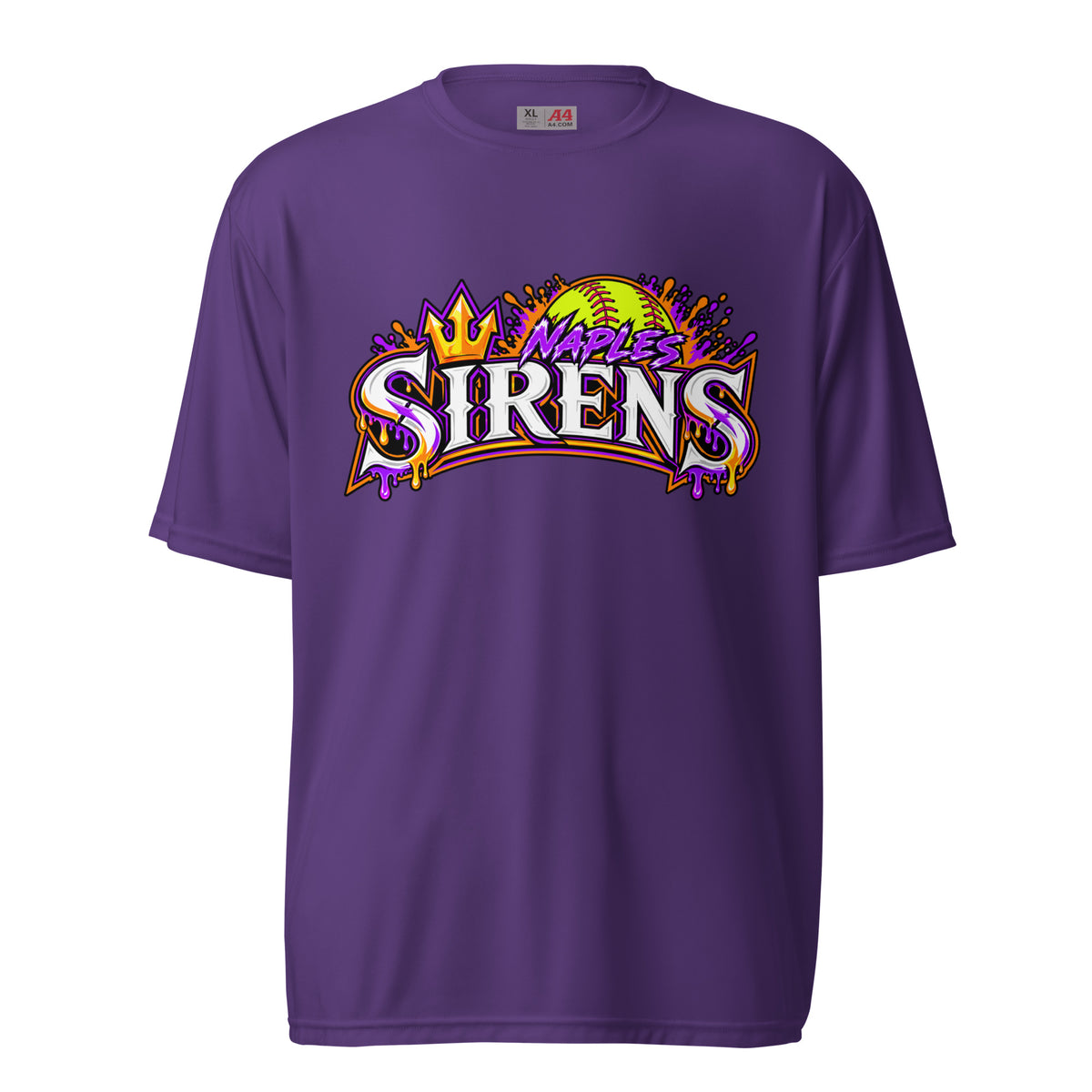 Active | Moisture Wicking Shirt | Naples Sirens | Emblem Logo