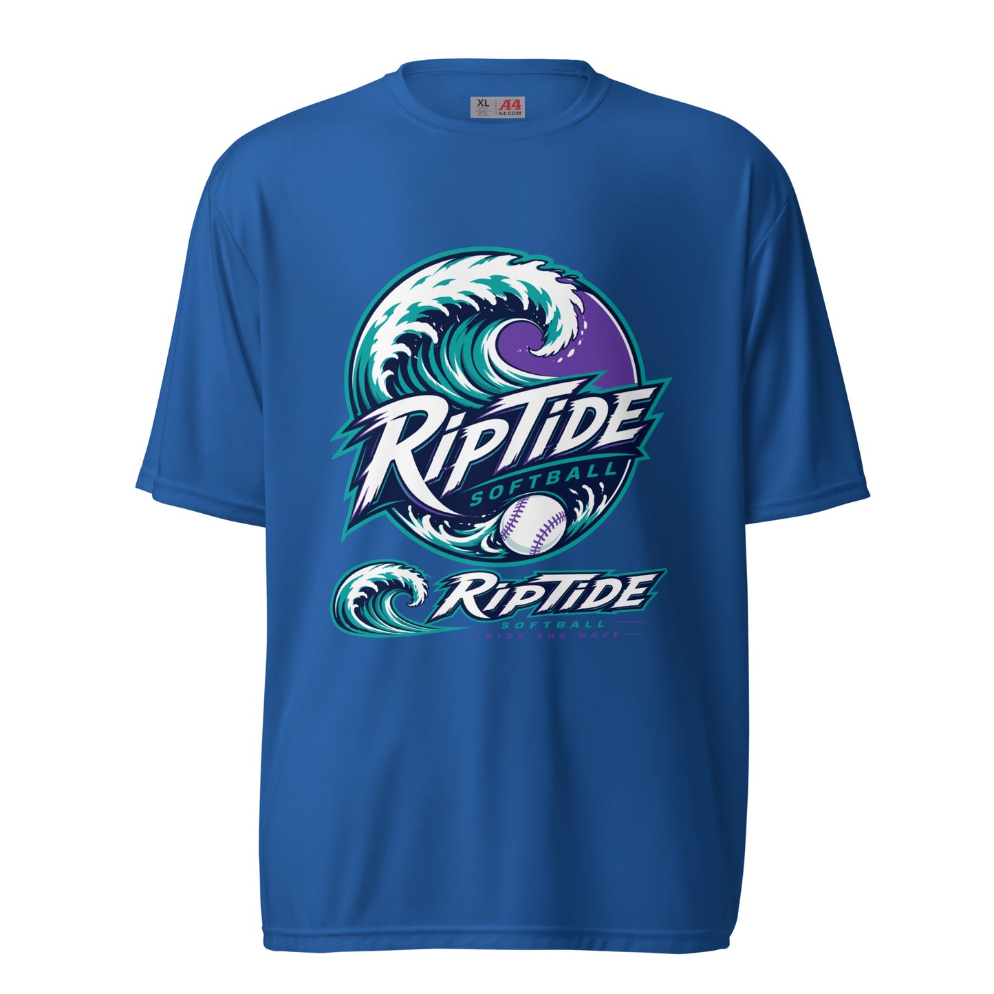 Active | Moisture Wicking Shirt | RipTide Softball | Crest Logo