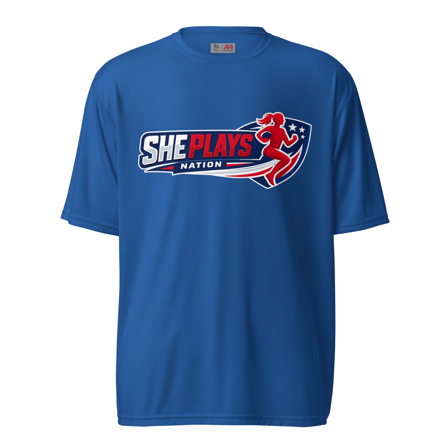 Active | Moisture Wicking Shirt | She Plays Nation | Crest Logo