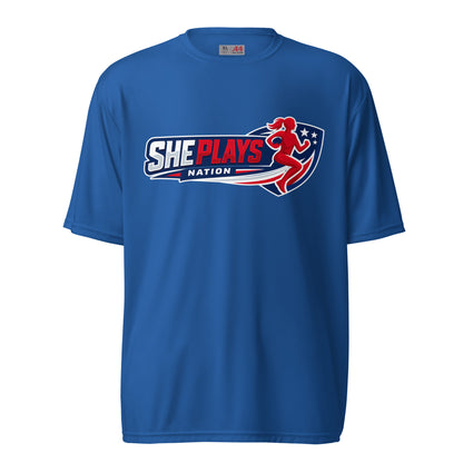 Active | Moisture Wicking Shirt | She Plays Nation | Crest Logo