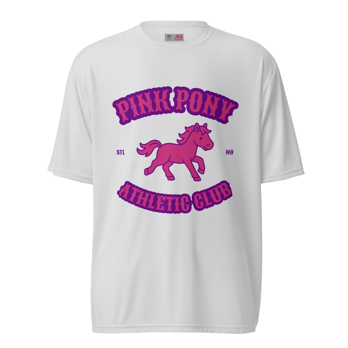 Active | Moisture Wicking Shirt | Pink Pony Athletic Club | Crest Logo