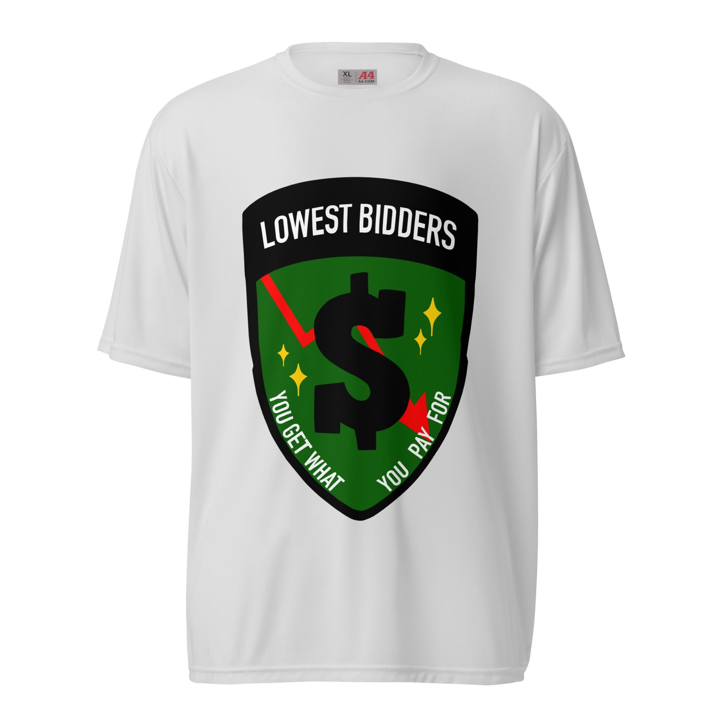 Active | Moisture Wicking Shirt | The Lowest Bidders | Emblem Logo