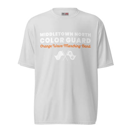 Active | Moisture Wicking Shirt | Orange Wave Marching Band | Modern Script Logo