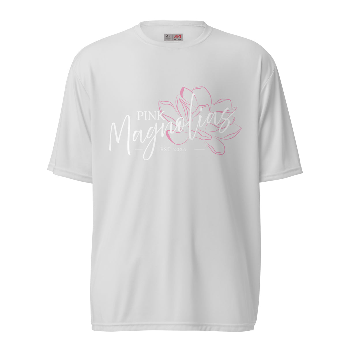 Active | Moisture Wicking Shirt | Pink Magnolias Dance | Modern Script Logo