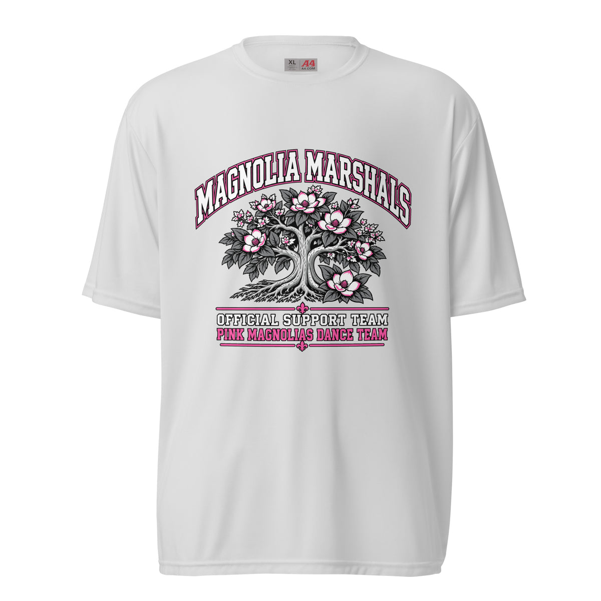 Active | Moisture Wicking Shirt | Pink Magnolias Dance | Crest Logo