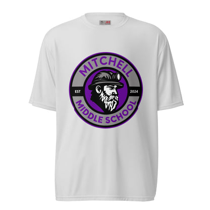 Active | Moisture Wicking Shirt | Mitchell Middle School Softball | Badge Logo