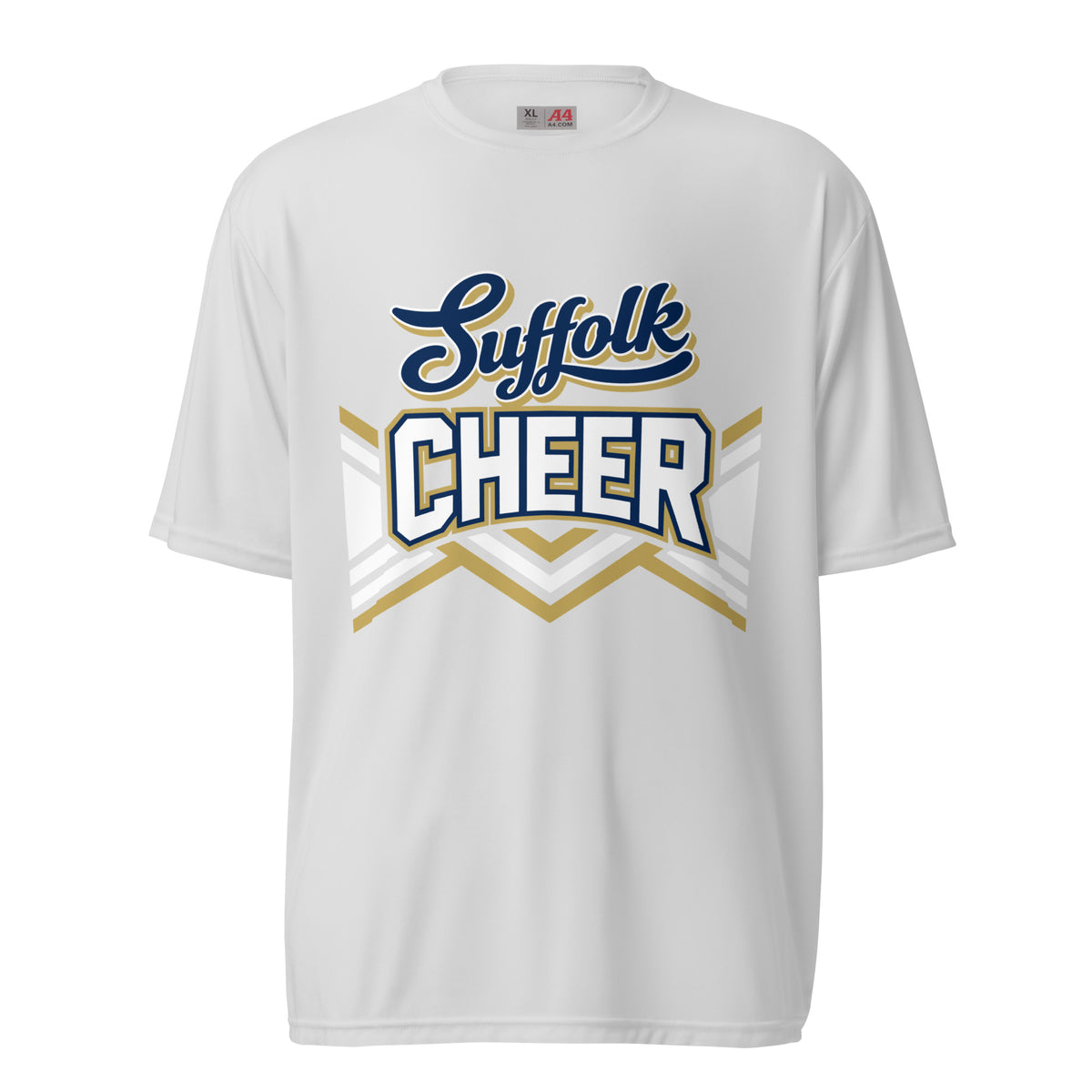 Active | Moisture Wicking Shirt | Suffolk University Cheerleading | Vanguard Logo