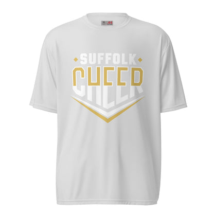 Active | Moisture Wicking Shirt | Suffolk University Cheerleading | Emblem Logo