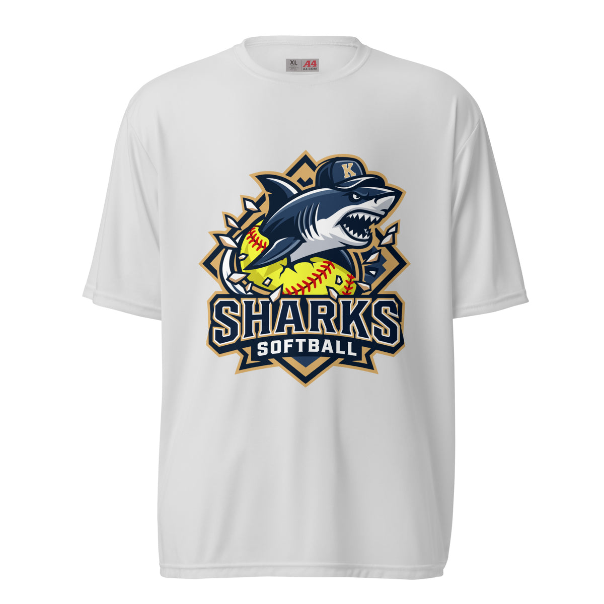 Active | Moisture Wicking Shirt | Sharks Diamond Sports | Crest Logo