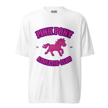 Active | Moisture Wicking Shirt | Pink Pony Athletic Club | Crest Logo